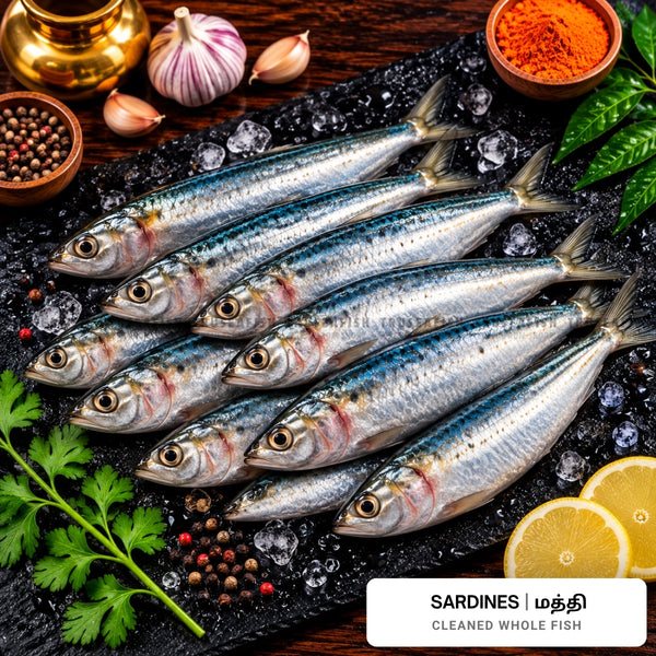 Sardines (Mathi) Cleaned Whole Fish