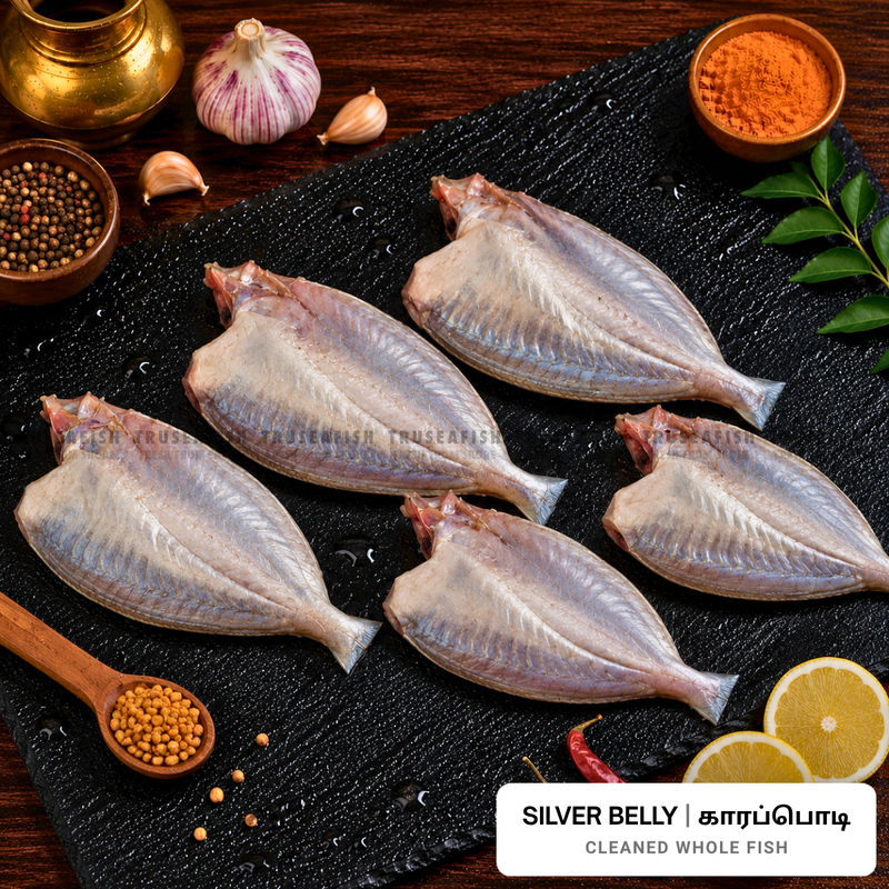Silver Belly (Karapodi) Cleaned Whole Fish