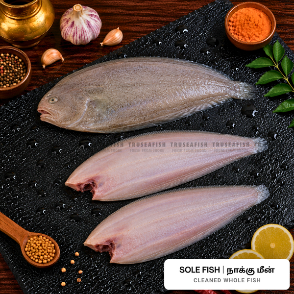 Sole Fish (Naaku Meen) Cleaned Whole Fish