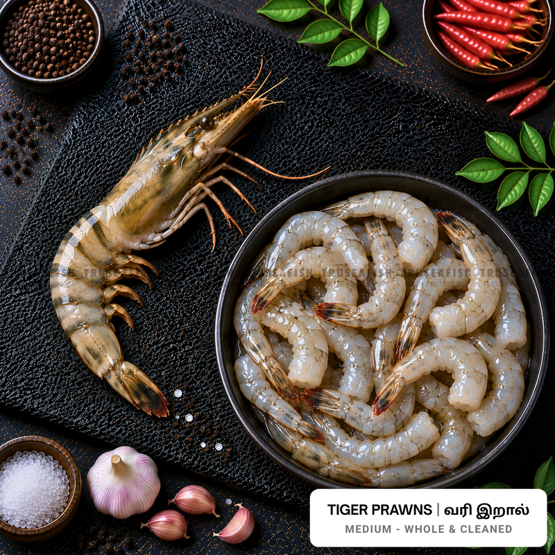 Tiger Prawns (Vari Iral) - Medium
