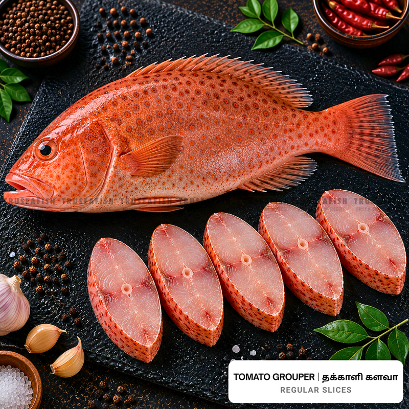 Tomato Grouper (Thakkali Kalava) Regular Slices
