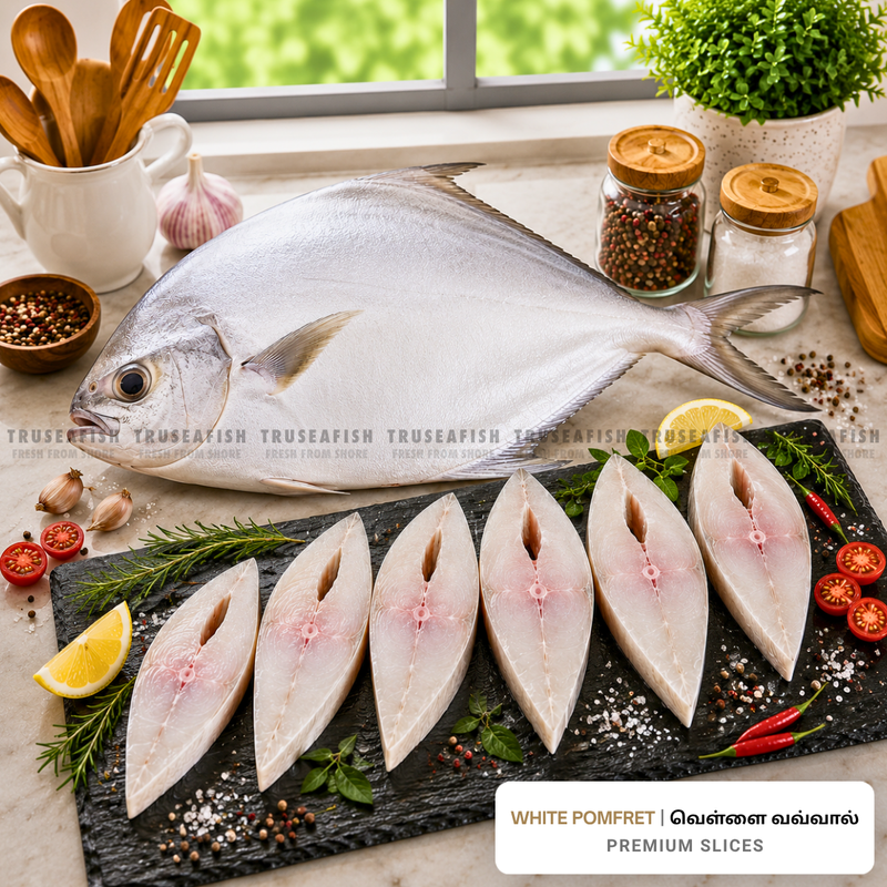 White Pomfret (Vella Vavval) Premium Slices