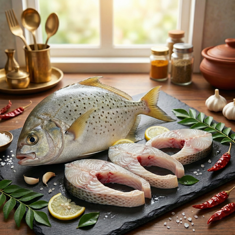 Spotted Sickle Fish / Tharatta / தரட்ட